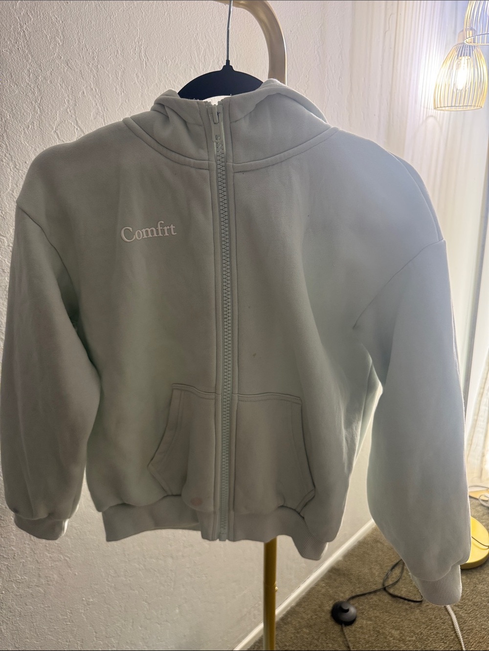 Comfrt Kids' Light Green Hoodie Jacket L